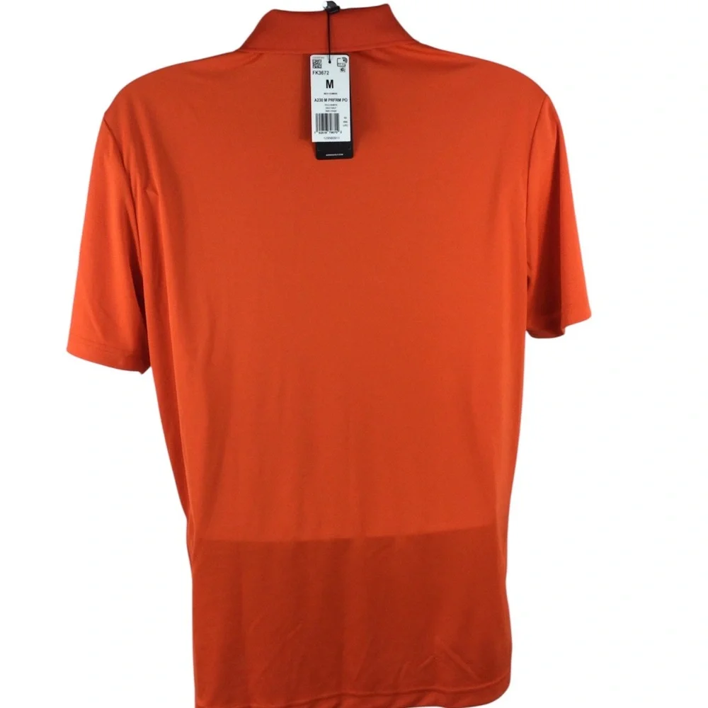 Adidas Vibrant Orange Polo Golf Shirt,‎ Medium, NWT